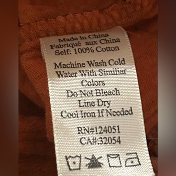 Anthropologie Porridge cotton long sleeve tie neck elastic waist shirt top Sz S - Picture 9 of 10